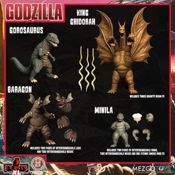 (PRÉ-VENDA) Destroy All Monsters 5 Points XL Round 2 Deluxe Set / MEZCO TOYZ - Image 6