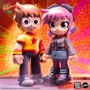 PRÉ-VENDA MONDO Scott Pilgrim Takes Off  Super Vinyl Figures - Scott Pilgrim Timed Edition e Ramona Flowers Limited Edition