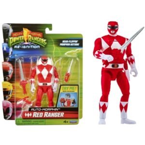 Boneco Articulado Ranger Vermelho - Auto-Morphin - Mighty Morphin Power Rangers - Sunny