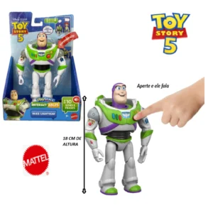 Boneco Buzz Lightyear Toy Story 5 com Som Interativo – Mattel